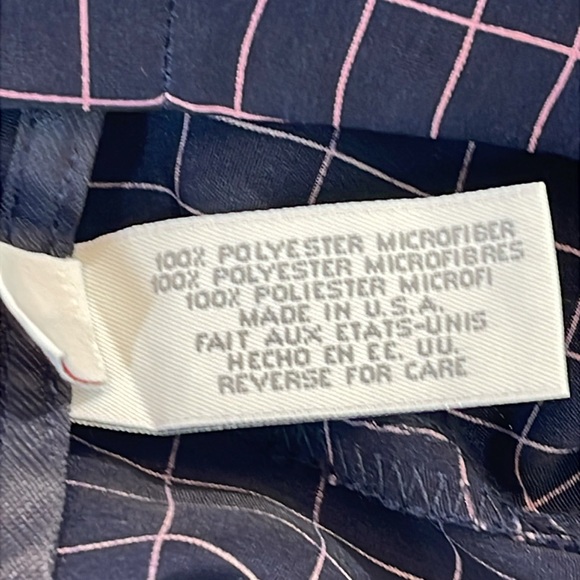 HALEY WOMENS Navy and Pink Checkered DRESSY SHORTS SIZE 10 - Picture 7 of 7